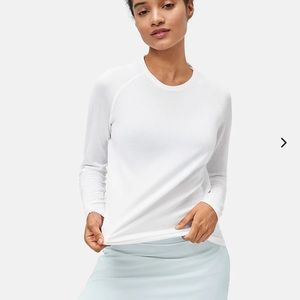 SOLD !!! OUTDOOR VOICES- fast track mesh long sleeve in white!